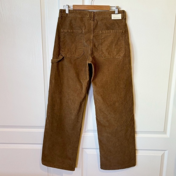 CURRENT/ELLIOTT The Painter Corduroy Wide Leg Jeans in Caramel Size 29 NWT - Picture 4 of 14